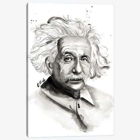 Albert Einstein Portrait Canvas Print #OCR84} by Olga Crée Canvas Art Print