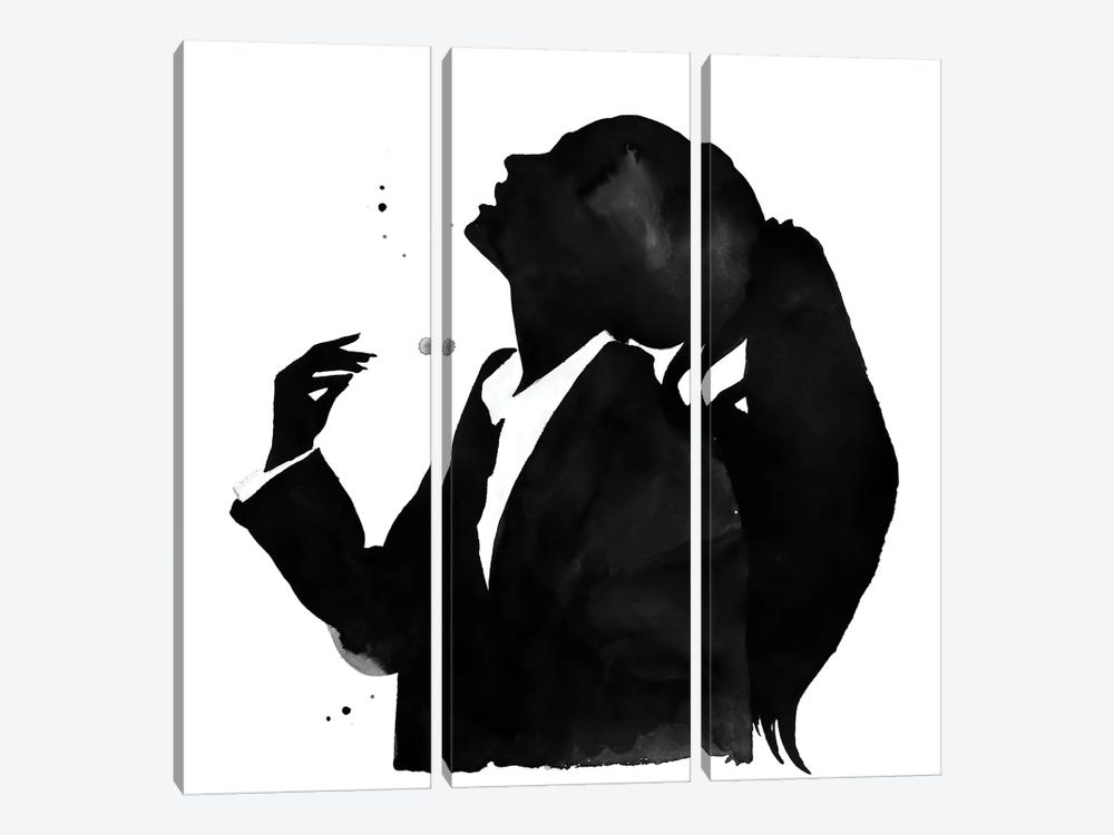 Woman Silhouette by Olga Crée 3-piece Canvas Wall Art