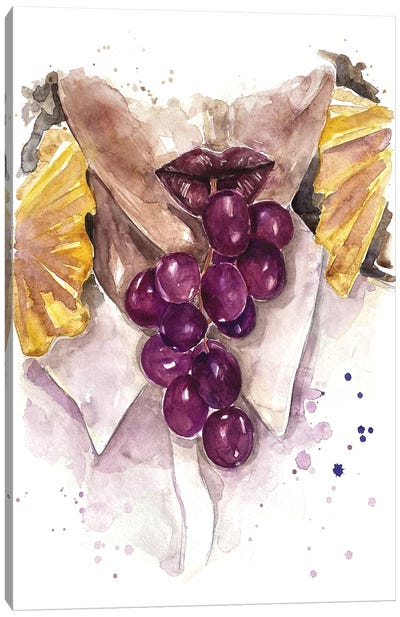 The Sweetest Grapes Canvas Art Print - Grape Art