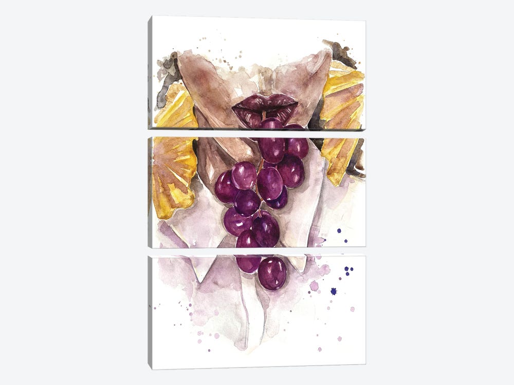 The Sweetest Grapes by Olga Crée 3-piece Canvas Art Print