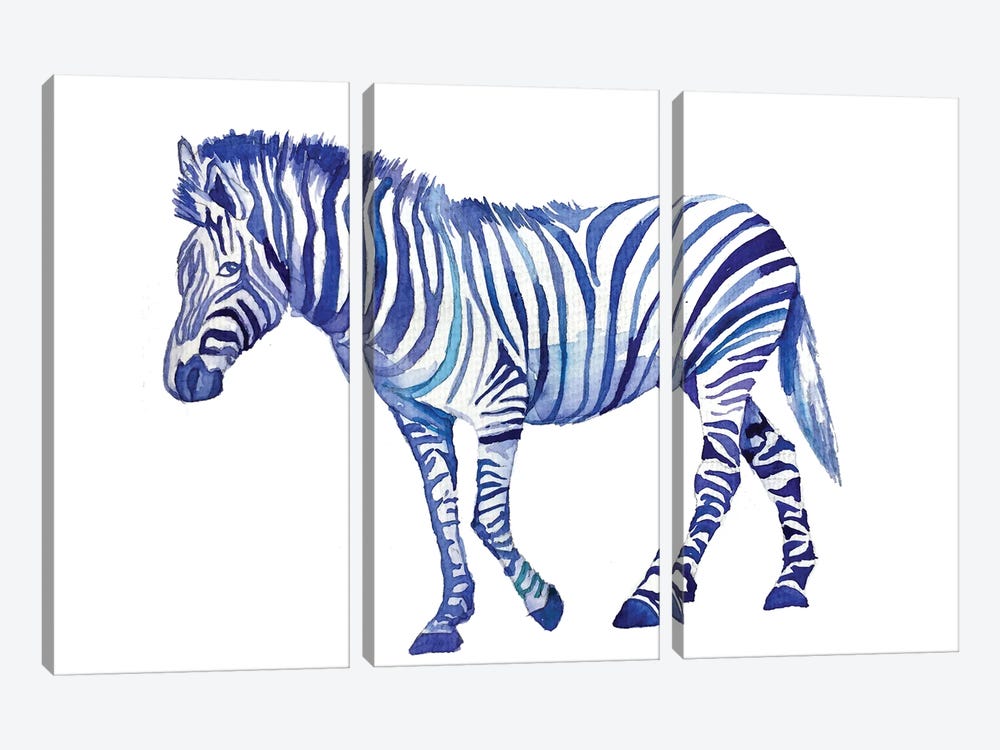 Zebra by Olga Crée 3-piece Canvas Art