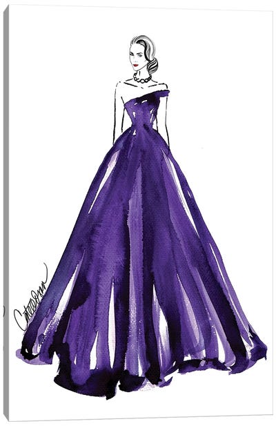 Purple Royale Canvas Art Print - Dress & Gown Art
