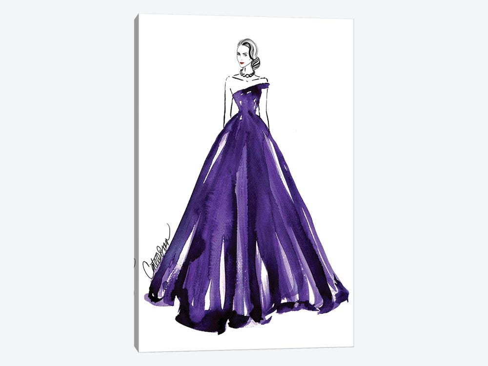 Purple Royale by Cate Odson 1-piece Canvas Print