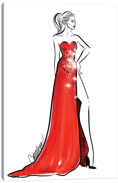 Seeing Red Canvas Art Print - Dress & Gown Art