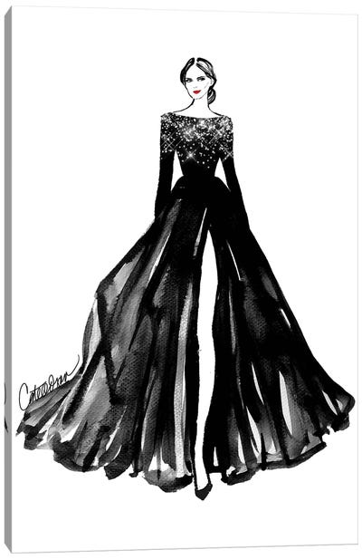 Black Beauty Canvas Art Print - Dress & Gown Art