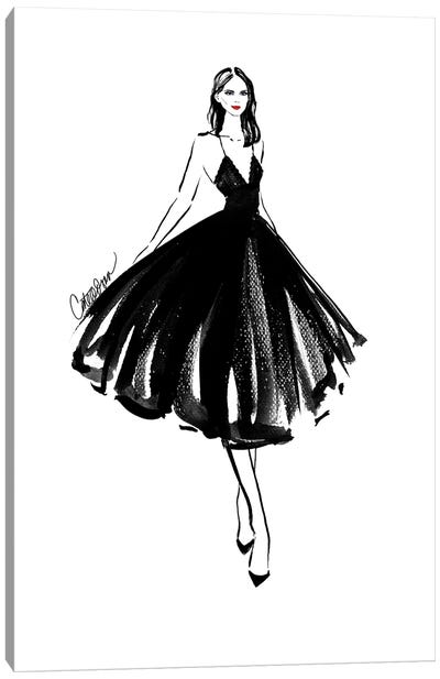 Black Swan Canvas Art Print - Dress & Gown Art