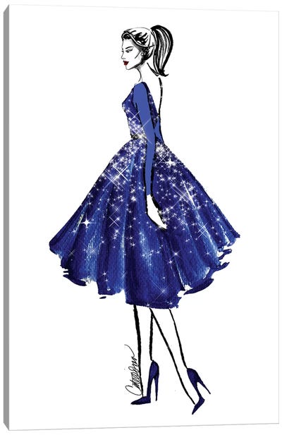 Deep Blue Canvas Art Print - Dress & Gown Art