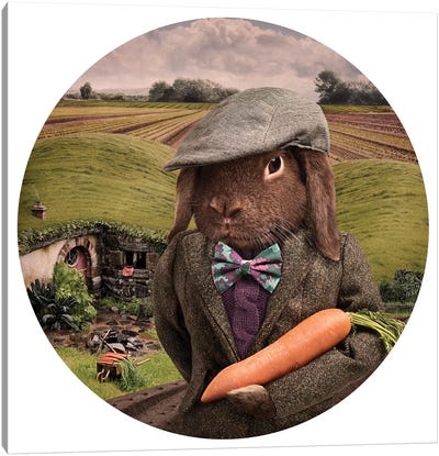 The Carrot Farmer Canvas Art Print - Vegetable Art