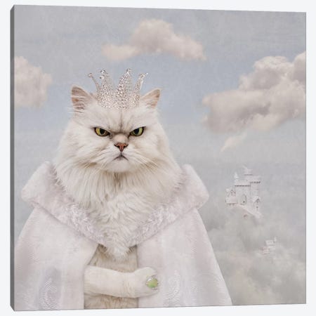 The Feline Cloud Conquer Canvas Print #ODT18} by Oddball Tails Canvas Art