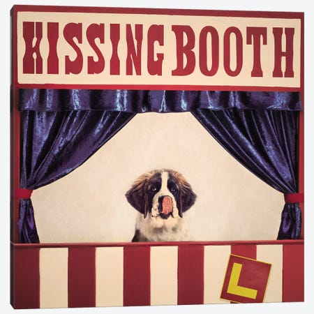 The Kissing Booth - Learner Canvas Print #ODT22} by Oddball Tails Art Print