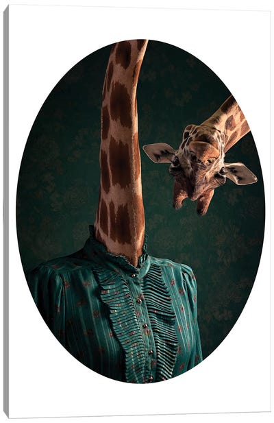Giraffe Problems Canvas Art Print - Giraffe Art