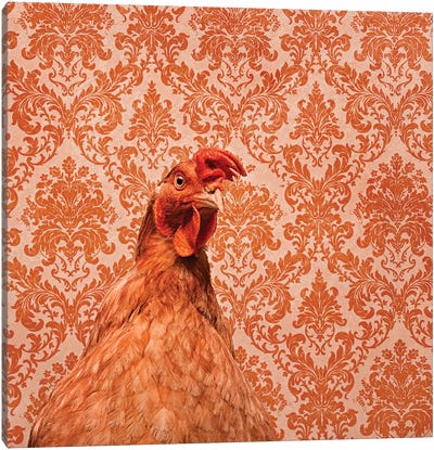Matilda The Chicken Canvas Art Print - Chicken & Rooster Art