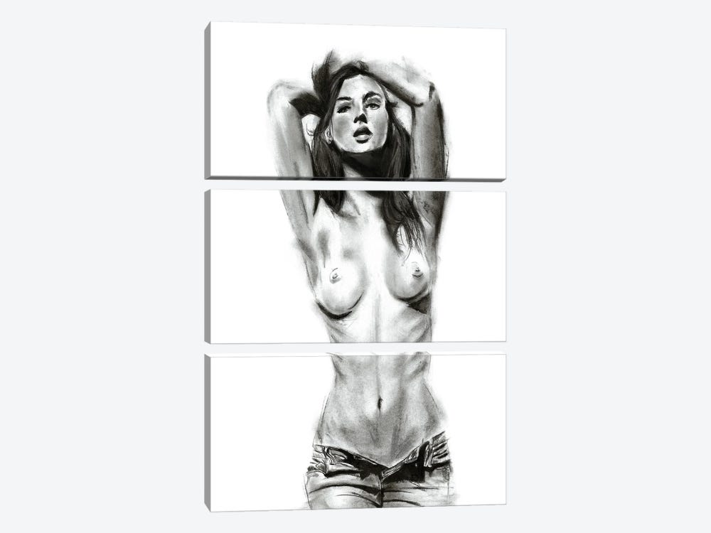 The Naked Truth by Denny Stoekenbroek 3-piece Canvas Print