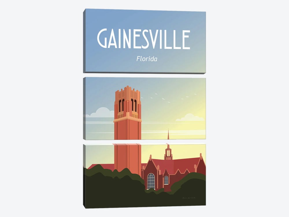 Gainesville by Omar Escalante 3-piece Canvas Print