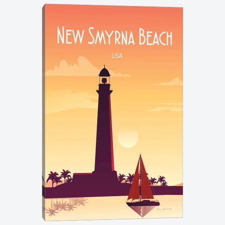New Smyrna Beach Canvas Print #OES18} by Omar Escalante Canvas Artwork