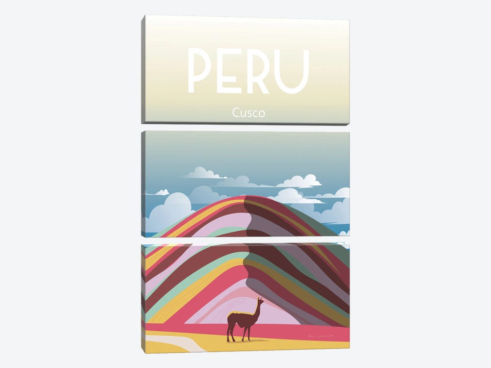 Peru by Omar Escalante 3-piece Canvas Art Print