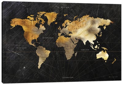 Dramatic World Map Canvas Art Print
