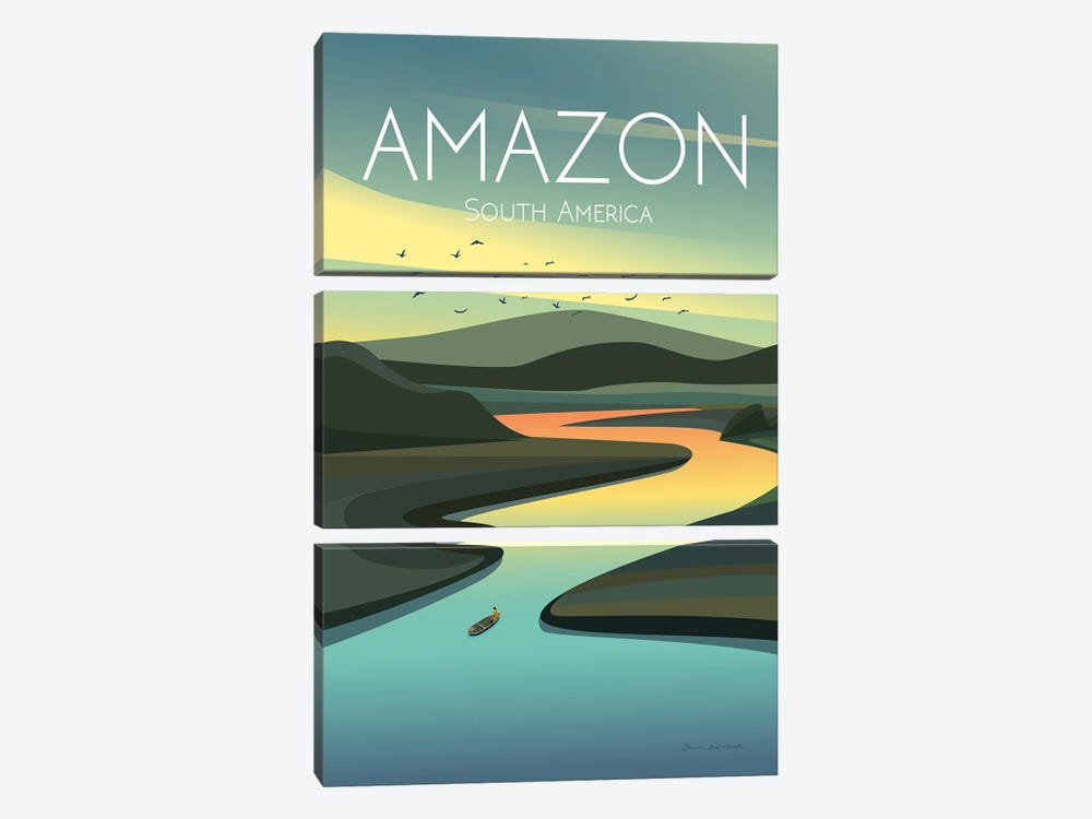 Amazon by Omar Escalante 3-piece Canvas Artwork