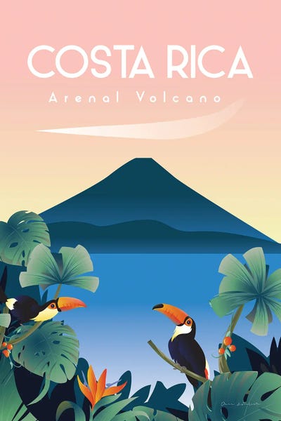 Travel Posters: Costa Rica by Omar Escalante