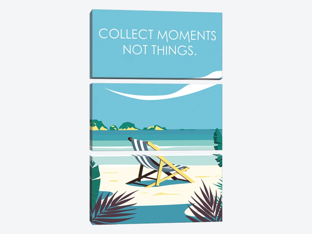 Collect Moments, Not Things by Omar Escalante 3-piece Canvas Wall Art