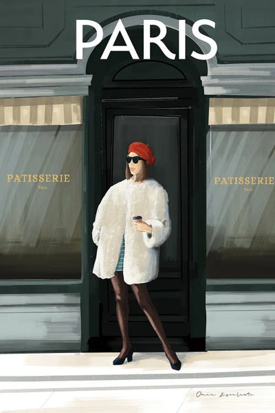 Cafes: Girl in Paris II by Omar Escalante
