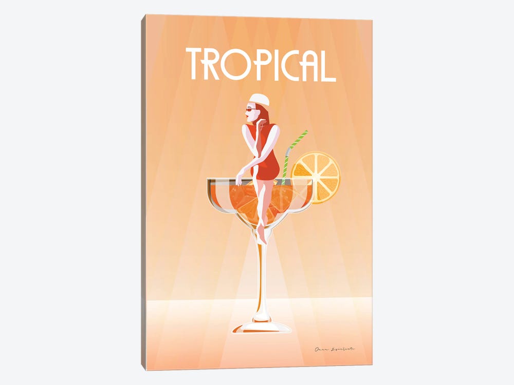 Tropical Drink by Omar Escalante 1-piece Canvas Art Print