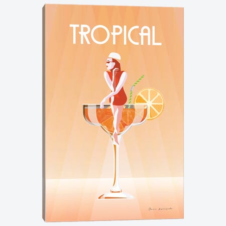 Tropical Drink Canvas Print #OES66} by Omar Escalante Canvas Artwork