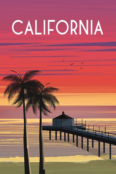Large Coastal Art - Canvas Prints: California by Omar Escalante