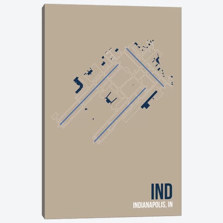 Indianapolis Canvas Print #OET103} by 08 Left Art Print
