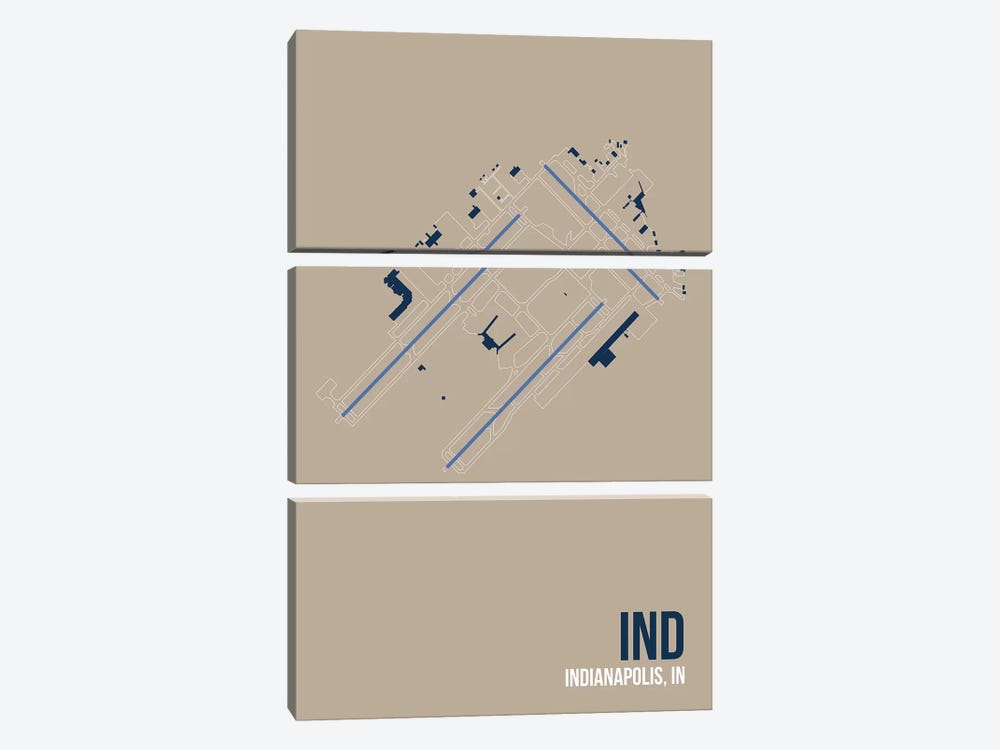 Indianapolis by 08 Left 3-piece Canvas Art Print