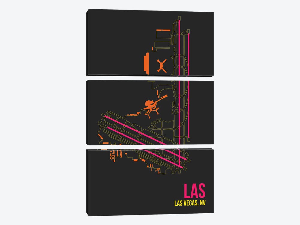 Las Vegas (McCarran) by 08 Left 3-piece Art Print