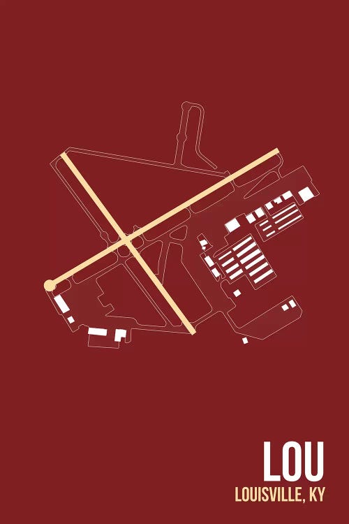 Louisville (Bowman Field) by 08 Left wall art