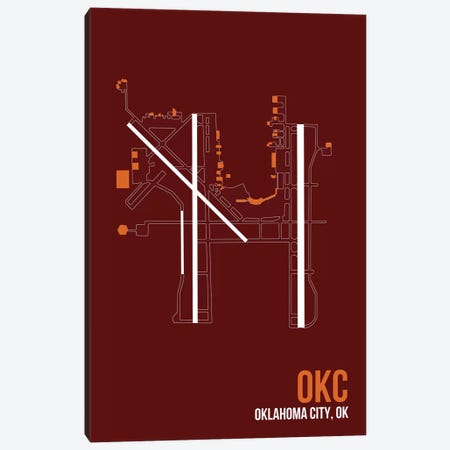 Oklahoma City (Will Rogers) Canvas Print #OET122} by 08 Left Canvas Print