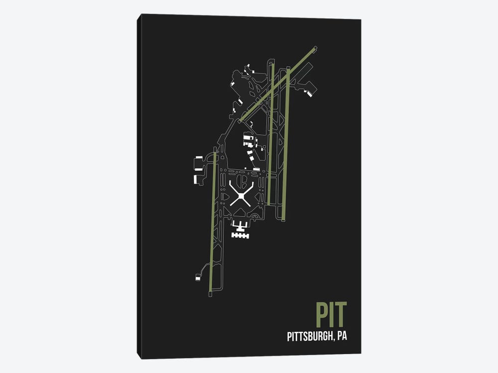 Pittsburgh by 08 Left 1-piece Canvas Print