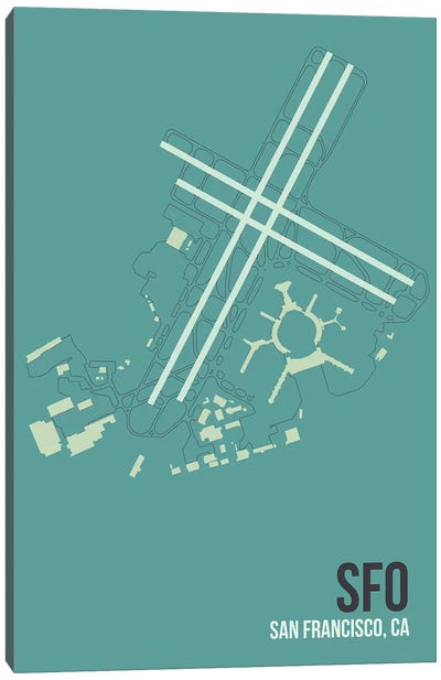 San Francisco Canvas Art Print - Transit Maps