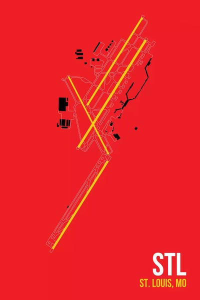 By Air: St. Louis Lambert by 08 Left