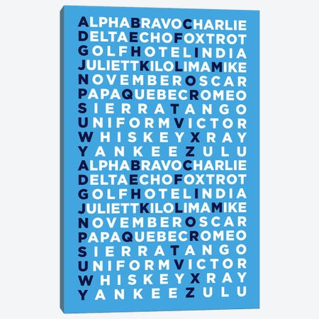 International Radiotelephony Spelling Alphabet I Canvas Print #OET147} by 08 Left Canvas Art