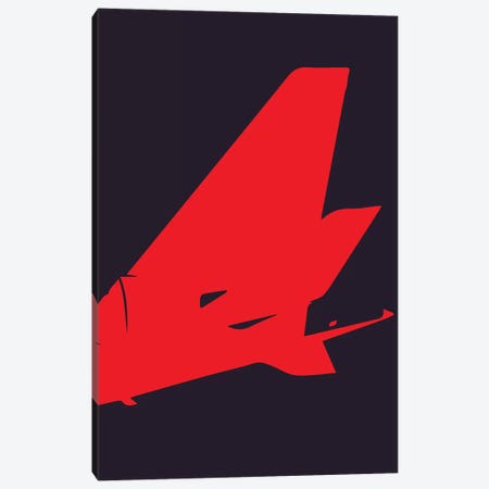 Airplane Tail Canvas Print #OET153} by 08 Left Canvas Artwork