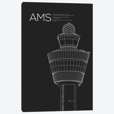 AMS Tower, Schiphol International Airport Canvas Print #OET154} by 08 Left Canvas Print