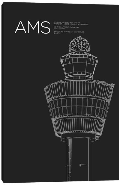 AMS Tower, Schiphol International Airport Canvas Art Print - Amsterdam Travel Posters