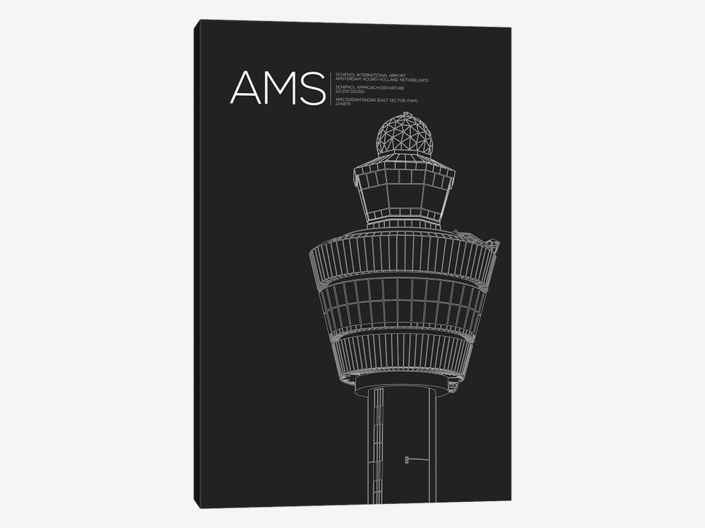 AMS Tower, Schiphol International Airport by 08 Left 1-piece Art Print