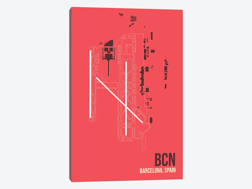 BCN Diagram, Barcelona, Spain by 08 Left 1-piece Canvas Art