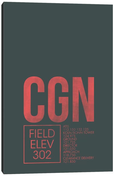 CGN Air Traffic Control, Cologne, Germany Canvas Art Print - Germany Art
