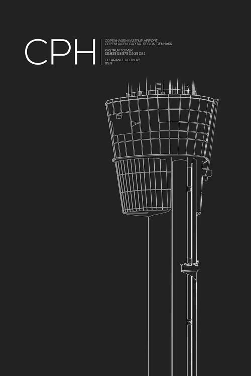 CPH Tower, Copenhagen by 08 Left wall art