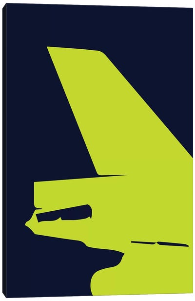 DC-10 Tail Canvas Art Print - Airplane Art