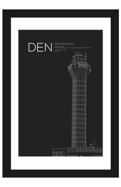 DEN Tower, Denver International Airport Paper Art Print - 08 Left