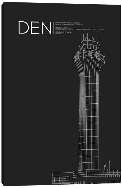DEN Tower, Denver International Airport Canvas Art Print - Denver Art