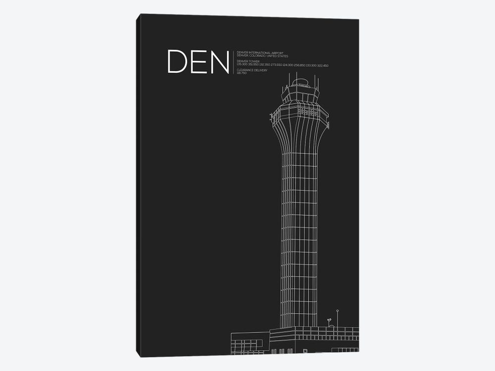 DEN Tower, Denver International Airport by 08 Left 1-piece Canvas Print