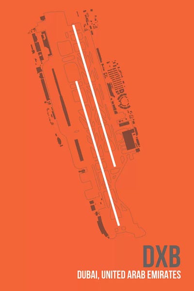 Airports: DXB Diagram, Dubai, United Arab Emirates by 08 Left