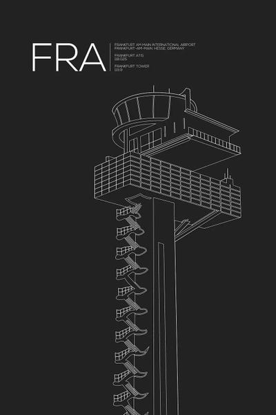 FRA Tower, Frankfurt International Airport by 08 Left canvas print